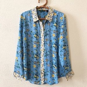 C. Wonder Floral Buttondown Blouse 10